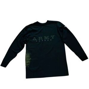 Unicor Black Army Strong Long Sleeve Graphic T-Shirt Mens Size Large Made in USA